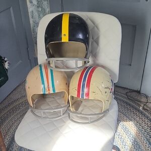 Rawlings Kids Football Helmets - Black, Cream, Multicolor Stripes